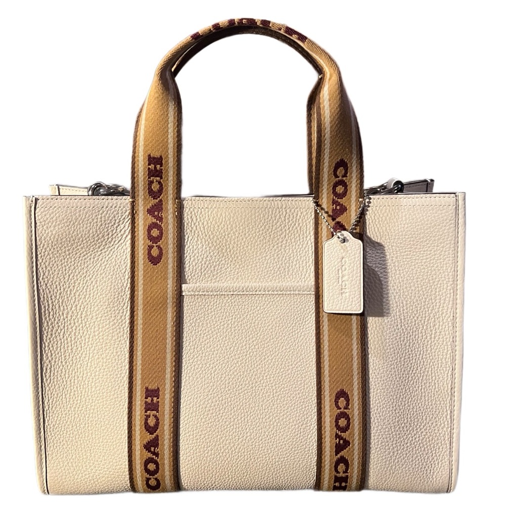 NWT Coach Smith Tote Bag 24 CAR77 Silver /Chalk Multi